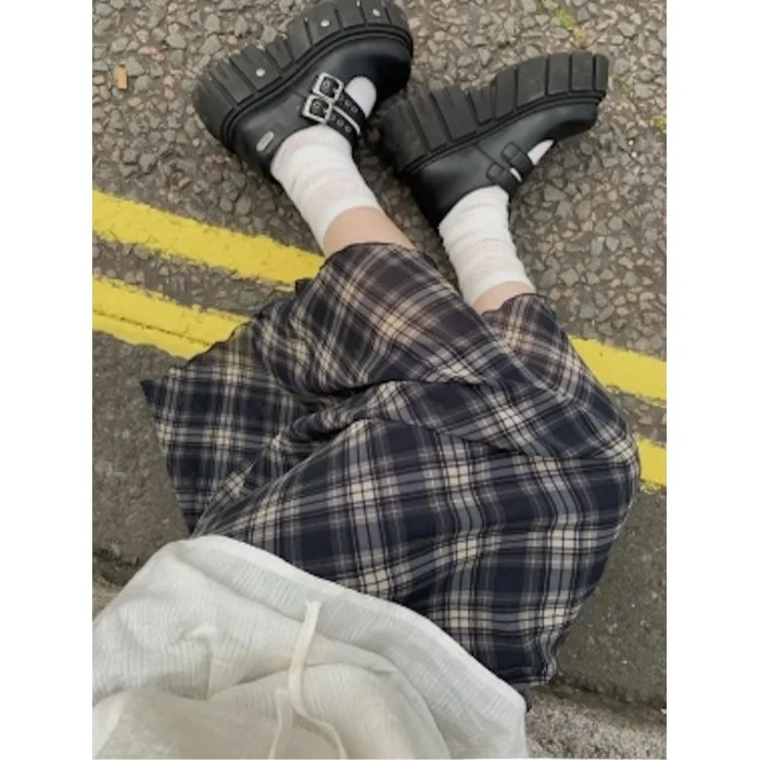 

Модная ретро-юбка в клетку, повседневная, универсальная, длинная, осенняя, с высокой талией, А-силуэта, для работы, женская.