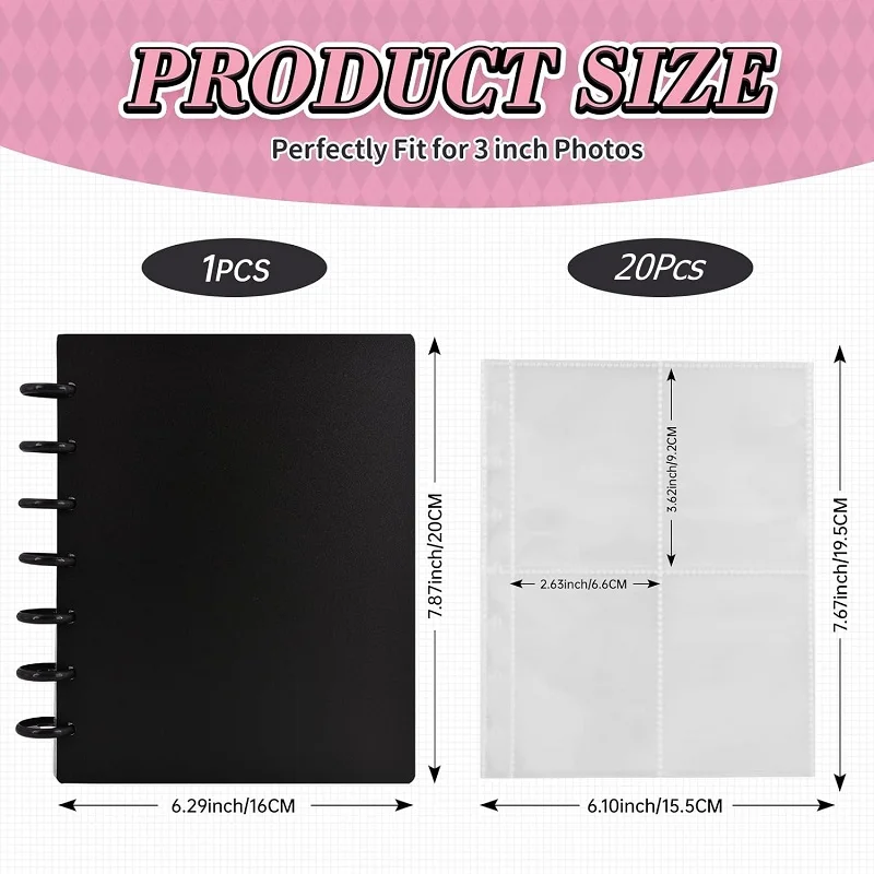 Imagem -02 - Multi Pockets Photo Album Mini Kpop Photocard Folhas Binder Idol Cartões Coletar Livros Titular Photocard Estudante Papelaria