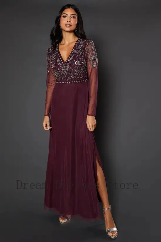 

Изысканные шифоновые платья с пайетками и бисером, А-силуэт, с V-образным вырезом, длинные, на заказ, для особых случаев, в ретро-стиле, доступны разные размеры, в тон.