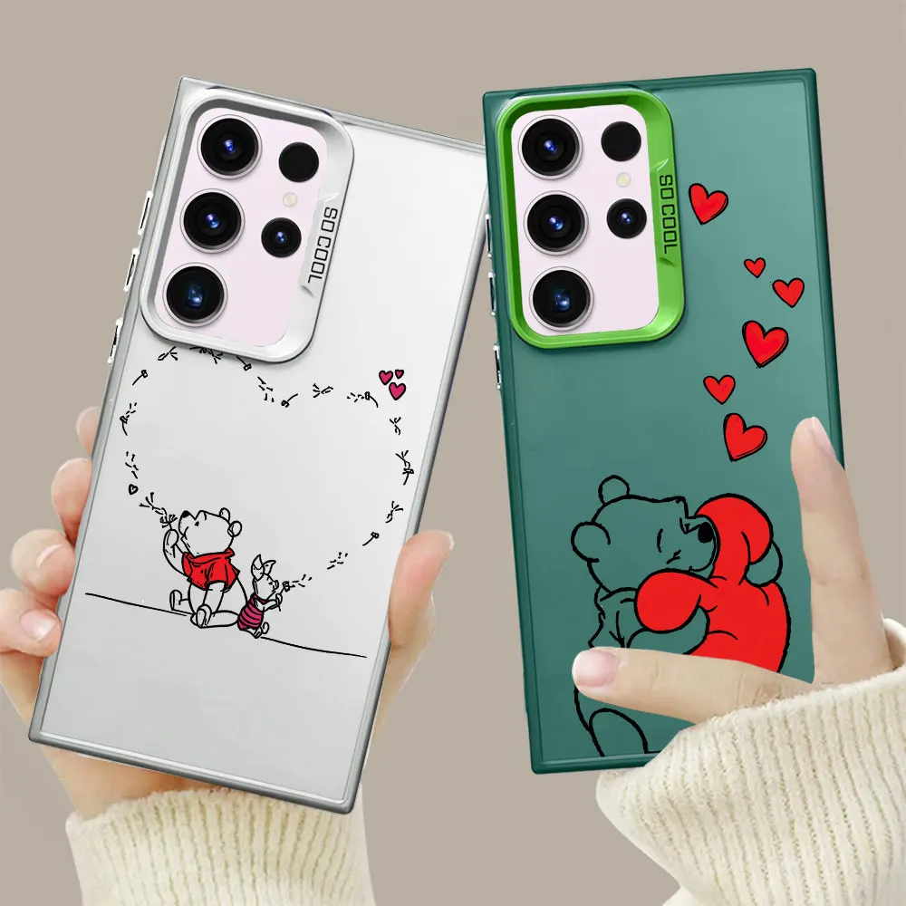 Winnie the Pooh Cute Phone Case for Samsung Galaxy S22 Plus S20 FE S23 Ultra Note 20 S20 S21 FE S24 Ultra Soft Shockproof Cover