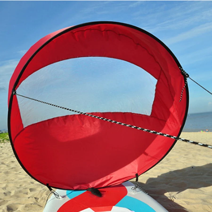 42 Pouces Pliant Planche Popup Vent Paddle Vent Voile Kayak Sous le Vent Kit Kayak Canoë Bateau Gonflable Voilier Bleu