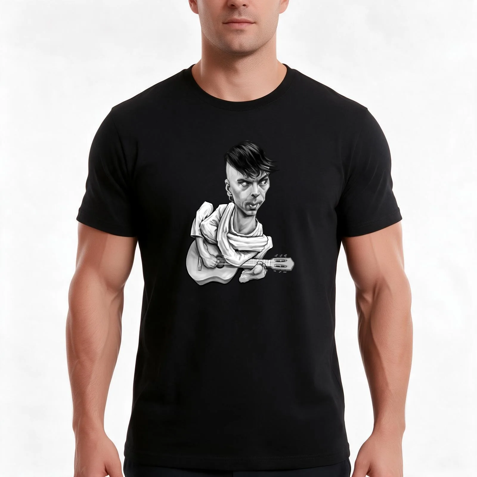 REN sick boi T-Shirt, Summer Casual Cotton Tee, Oversized Streetwear Tops, Vintage Graphic Print, Loose Fit Short Sleeve