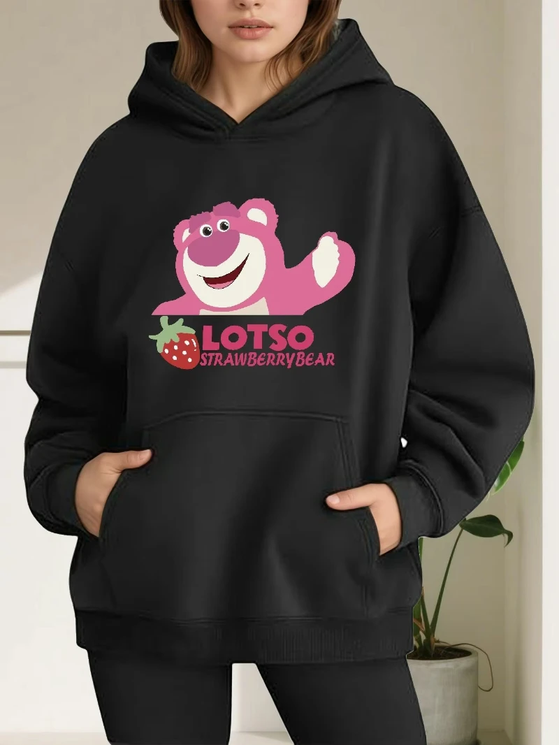 

Disney Toy Story Lotso Pattern Women Hoodie Autumn Winter Casual Unisex Pullover Sweatshirt Clothing Hoody Streetwear Oversized