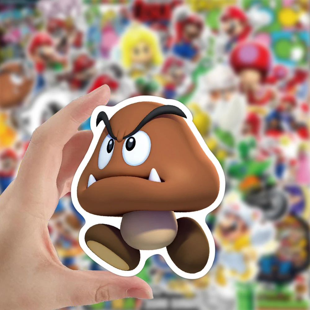10/30/50/100pcs Super Mario Grappig Spel Stickers Cartoon Sticker Decoratie Skateboard Bagage Telefoon graffiti Decals voor Kinderen Speelgoed