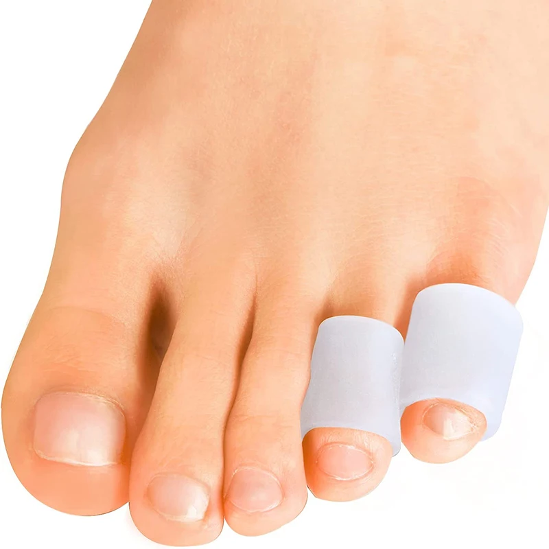 Gel de Silicone pour petits orteils, 12 pièces/6 paires, tube de cors, ampoules correctrices, pinkie protecteur, manchon oignon, attelle osseuse