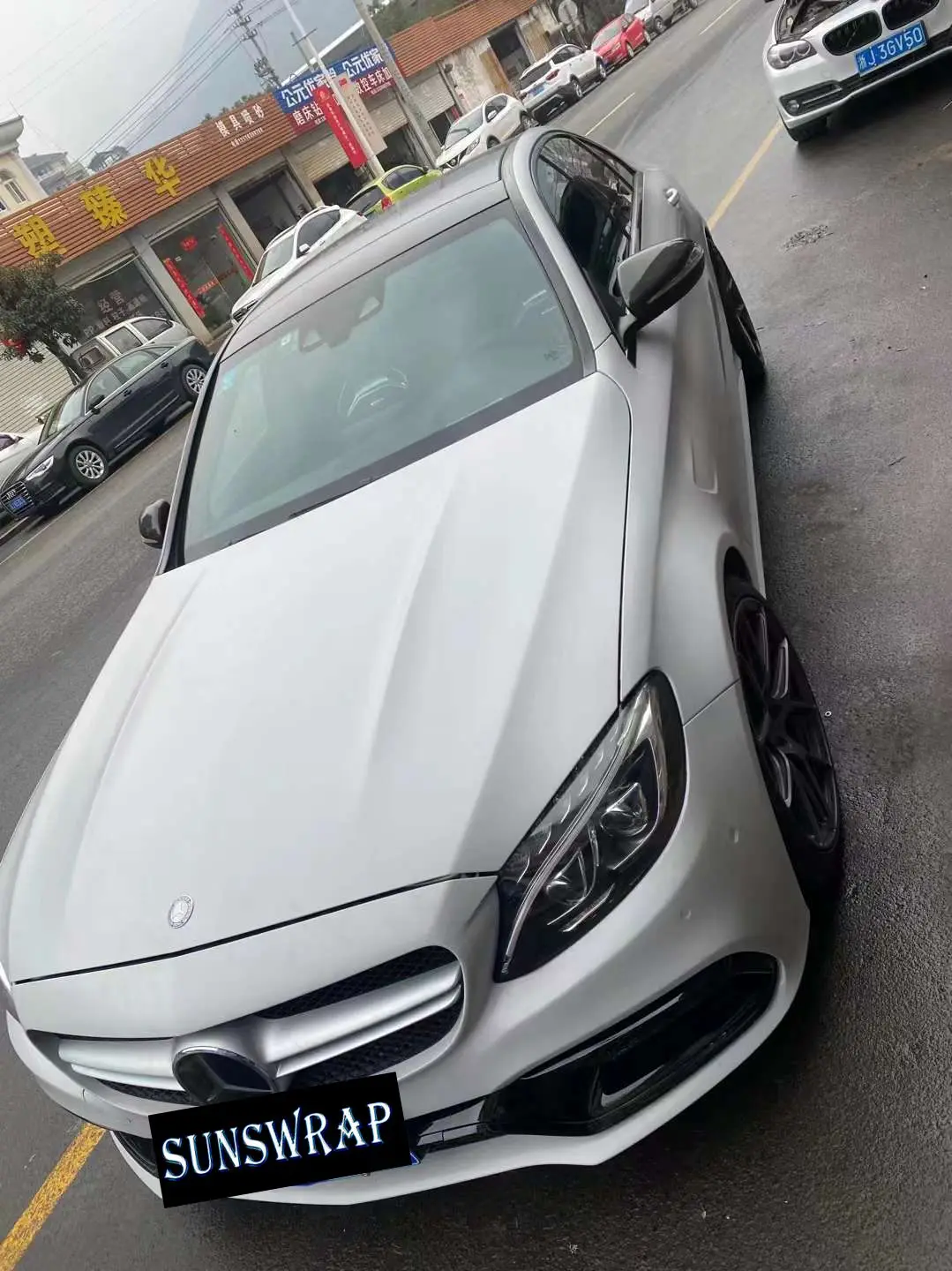 

Гибкая серая матовая виниловая автомобильная пленка 2025 года, авто атласная матовая буряво-серая фольга, автомобильная пленка, наклейка на автомобиль, без пузырьков, 5x59 футов/рулон