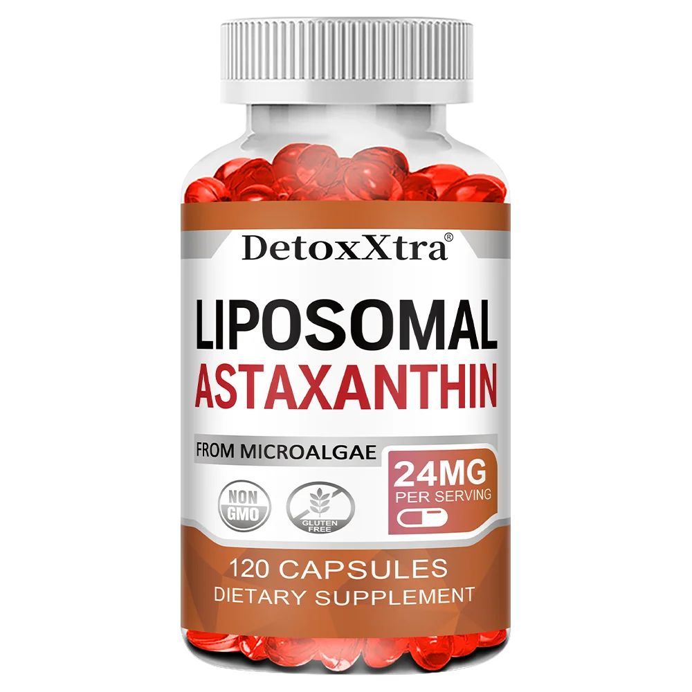 

Liposomal Astaxanthin - Supports Eye, Cardiovascular, Joint and Skin Health As Well As Immunity and Promote Metabolism