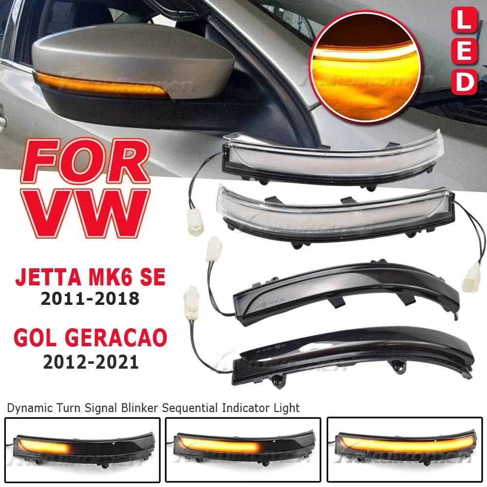 For VW Volkswagen Jetta Mk6 SE 2011 2012 2012 2013 2014 2015 2016 2017 2018 Dynamic Side Mirror LED Sequential Indicator Light