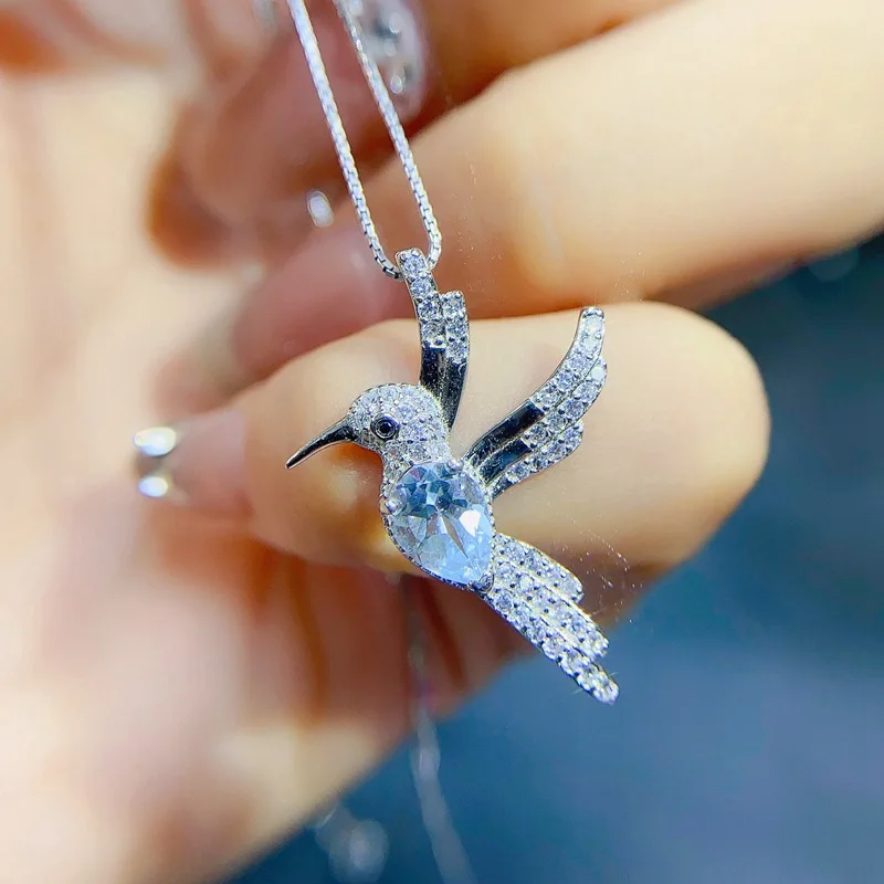 New Arrival 5x7 Natural Water Drop Topaz Pendant/charms Fashion Bird Design for Women Summer Daily Wear