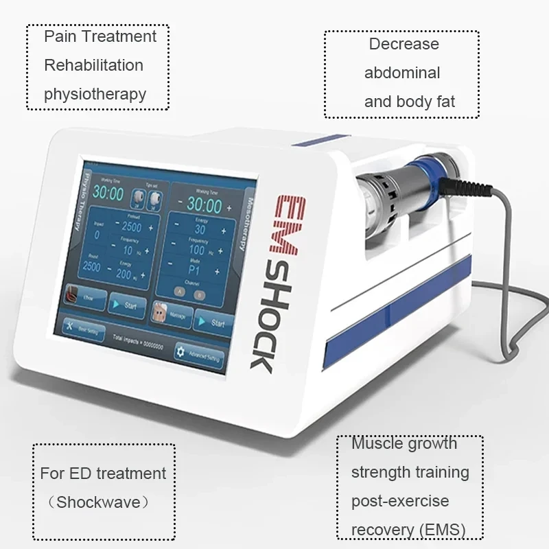 

EMS Shock Wave Therapy Device for Erectile Dysfunction And Sports Injuries - Physical Therapy Equipment for Rapid Recovery