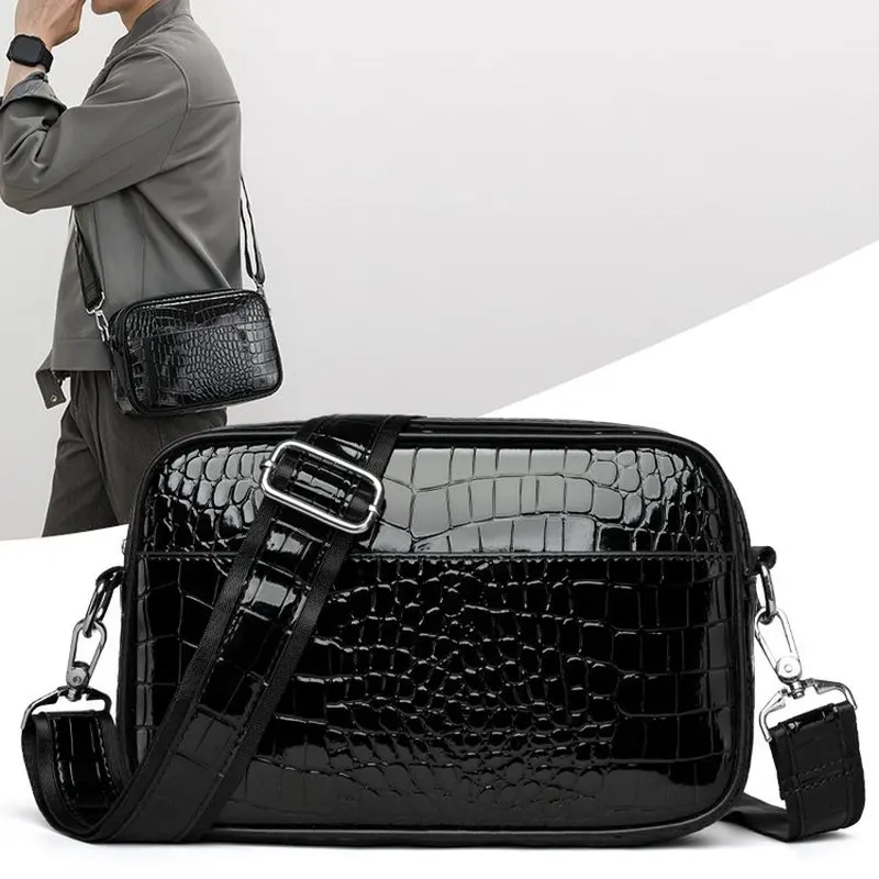 2026 New Fashion Crocodile Pattern Women's Shoulder Bag Large Capacity PU Crossbody Bag Stylish Trendy Ladies Handbag SAC