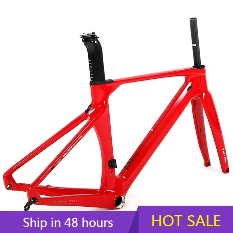 

YTYIN R10 Рама дорожного автомобиля из углеродного волокна Рама велосипеда с дисковым тормозом 700C Пневматическая ветрозащитная гоночная рама