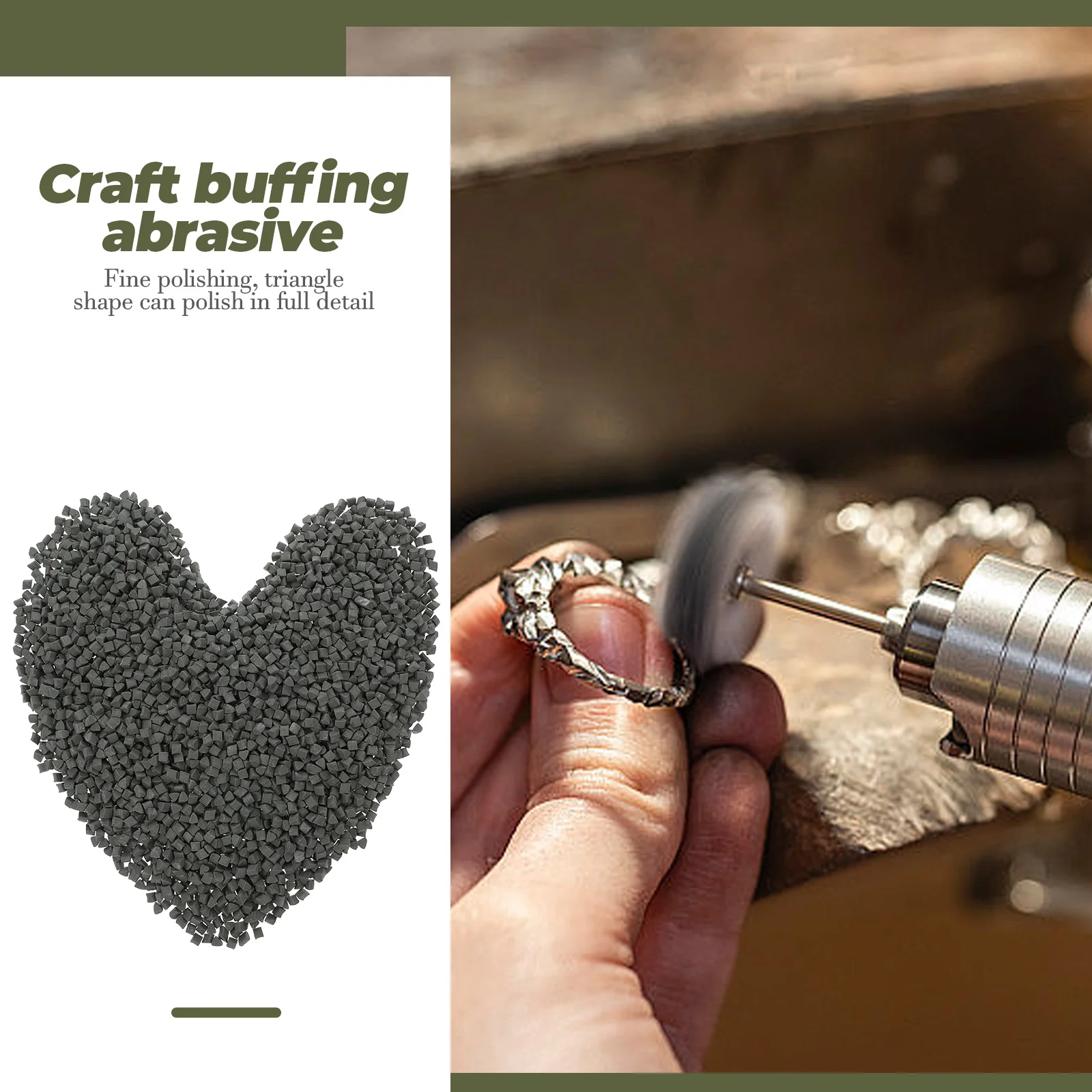 500G Triangle Abrasive Media For Rock Tumbling Polish Polishing Machine Buffing Wheels Rotary Tool Jewelry Car