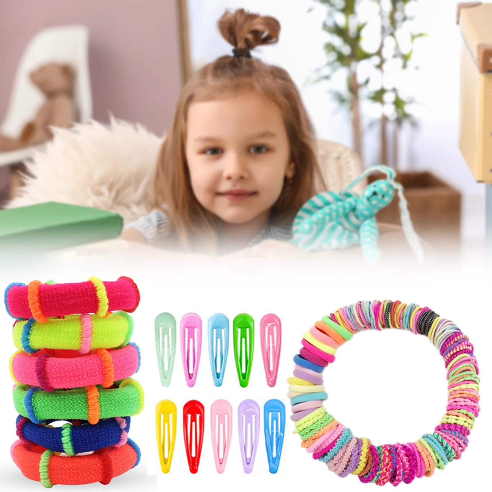 

100pcs Cute Elastic Hair Ties Elastic Cute Hair Ties Set Great Present Idea