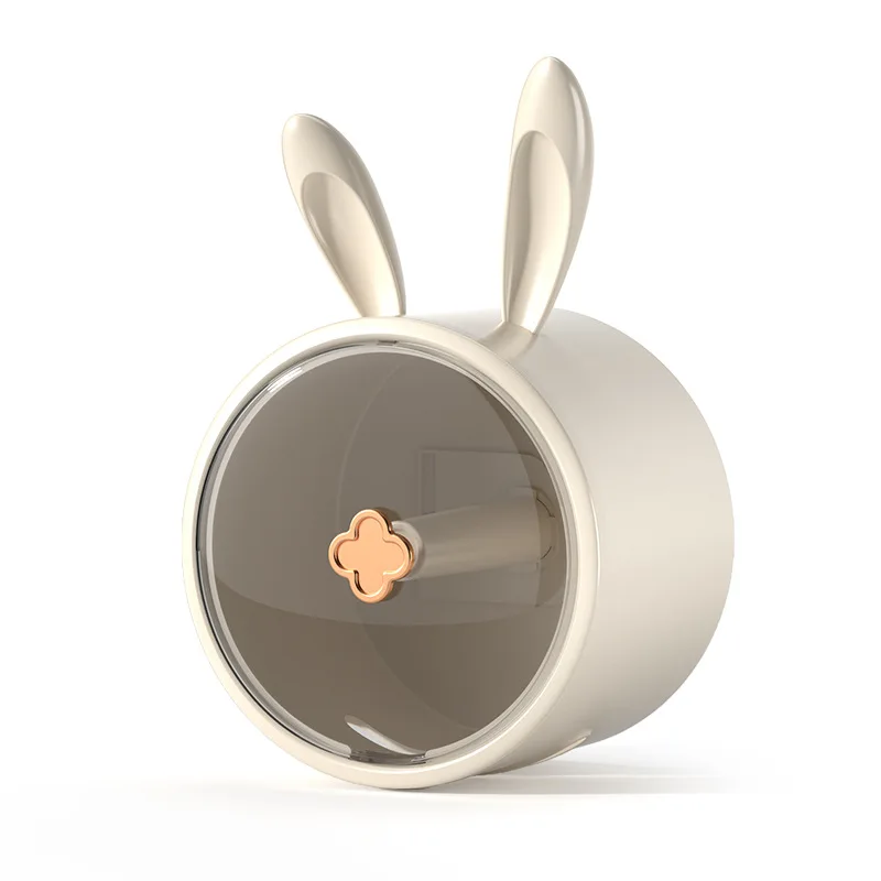 

Household bathroom rabbit face towel storage box roll box