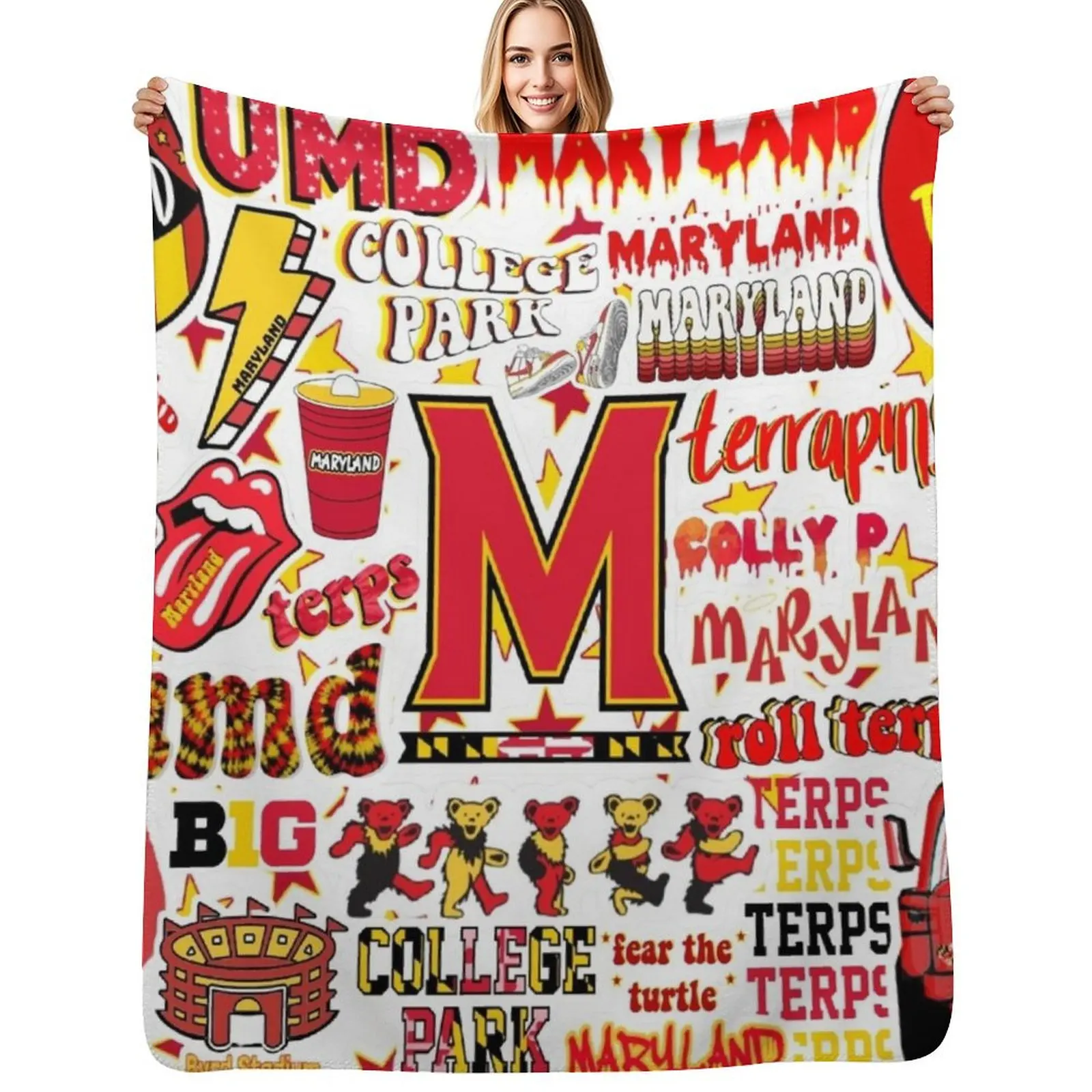 

U M D Throw Blanket Vintage Decoratives Beautifuls for winter Blankets