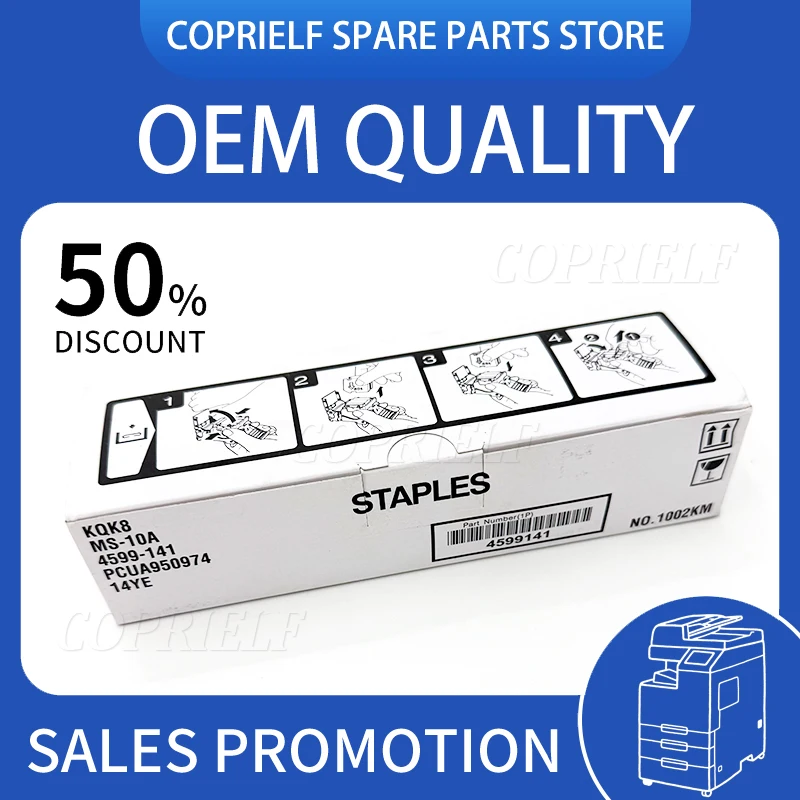1 box 3 pcs MS-10A Staples For Konica Minolta 552 652 600 750 C454 C554 FS503 FS505 FS509 FS525 FS537 FS602 Staple Cartridge