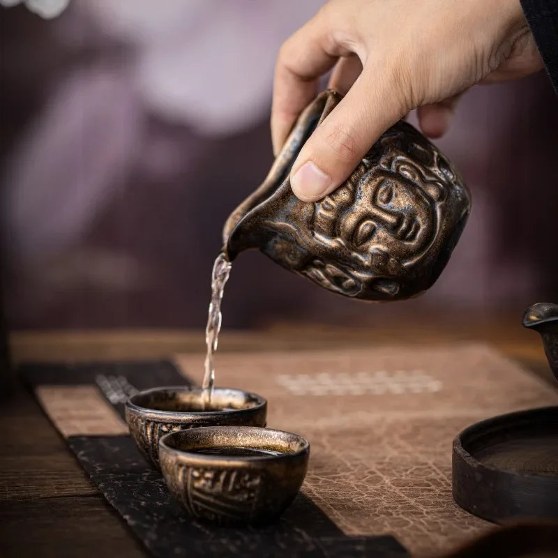 Rock clay Coarse Pottery Public Cup Ceramic Chahai Cup Kung Fu Tea Accessories Tea Infusers Sharing Cup Tea Dispenser