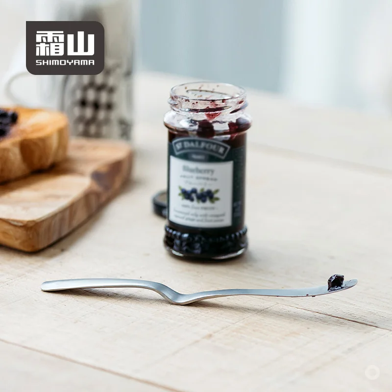 

SHIMOYAMA 304 Stainless Steel Curve Jam Butter Spatula Kitchen Utensils Wholesale Baking & Pastry Tools Honey Mixing Spoon