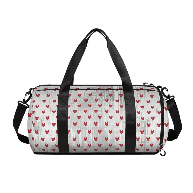 Saco de natação floral de treinamento de viagem, Separação seca e úmida, Shoe Bin independente, Sports Fitness Bag, National Tide Simple Love, Esportes