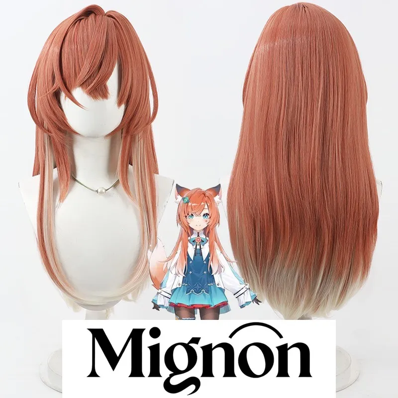 

Миньон виртуальный YouTuber Jiujiuba косплей парик имитация кожи головы мелирование распущенные волосы