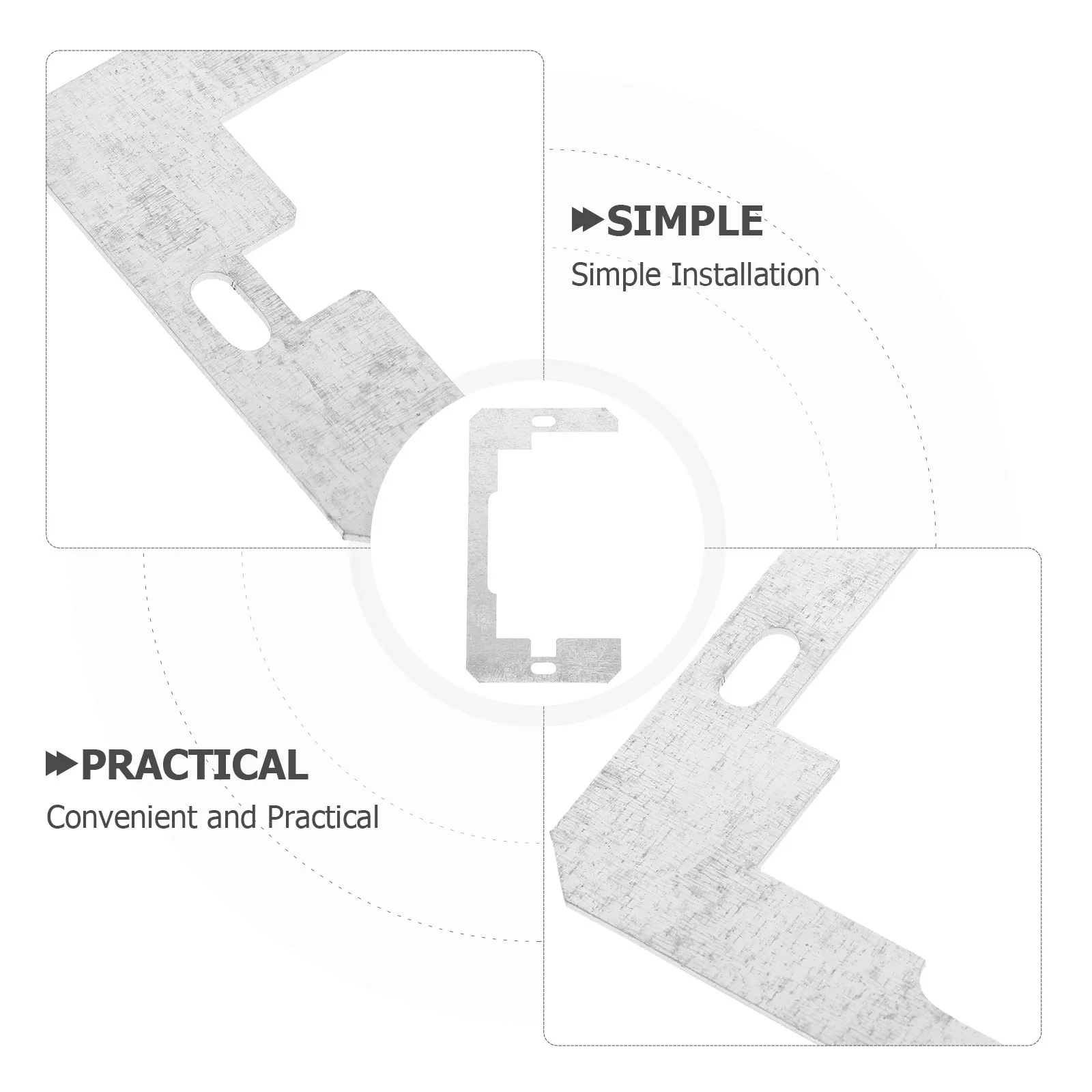 10 قطعة لوحة الحائط المعدنية الفواصل غطاء المخرج الكهربائي مستوي مفاتيح وعاء الحشوات فلوش تركيب ديكور المنزل #2