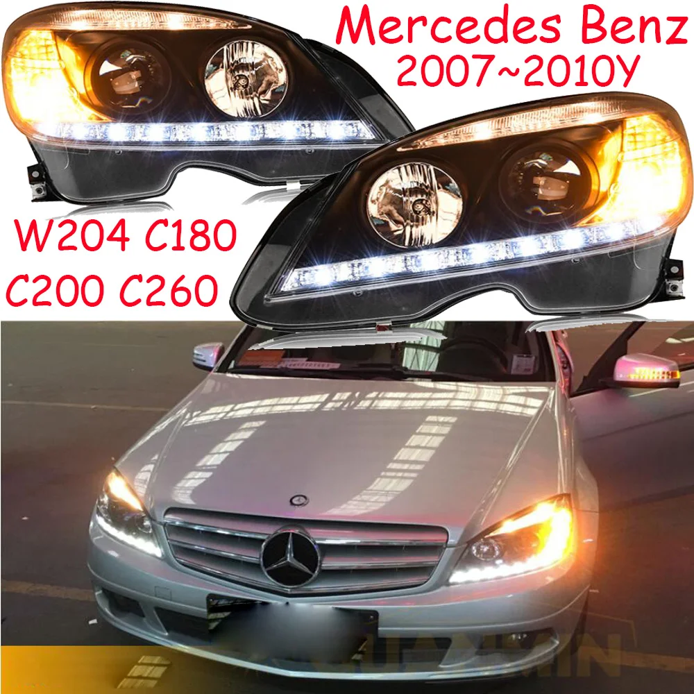 

2007~2010y car bupmer head light for Mercedes Benz W204 headlight car accessories fog for Benz W204 C180 C200 C260 headlamp