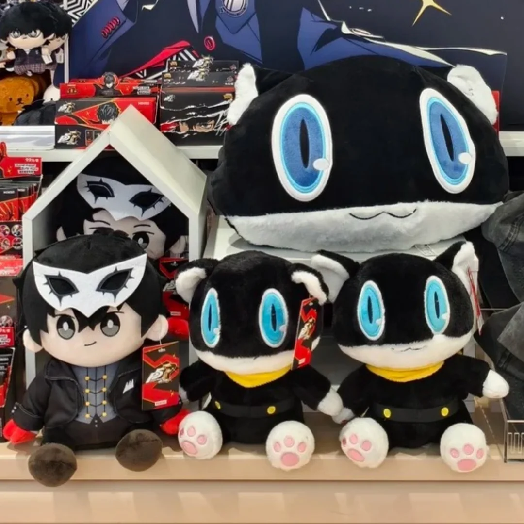 Peluche de Morgana de Persona 5 Royal, Muñeco de Peluche Sentado, Juguete de Peluche Suave, Coleccionable de Anime, Regalo Decorativo para Adultos Fanáticos del Anime