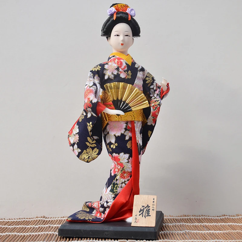 30 センチメートル伝統的な日本芸者置物彫像日本着物人形の装飾品
