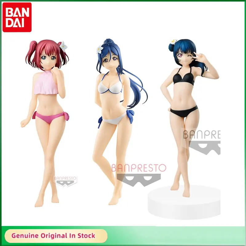 

BANDAI EXQ LoveLive!Sunshine!! Ruby Kurosawa Tsushima Yoshiko Maki Nishikino Swimwear Action Figure Desktop Ornaments Model Gift