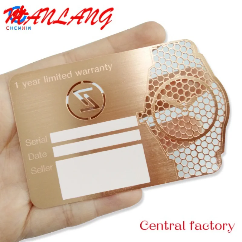 Custom  hol Stainls steel laser cut etal RFID busins card