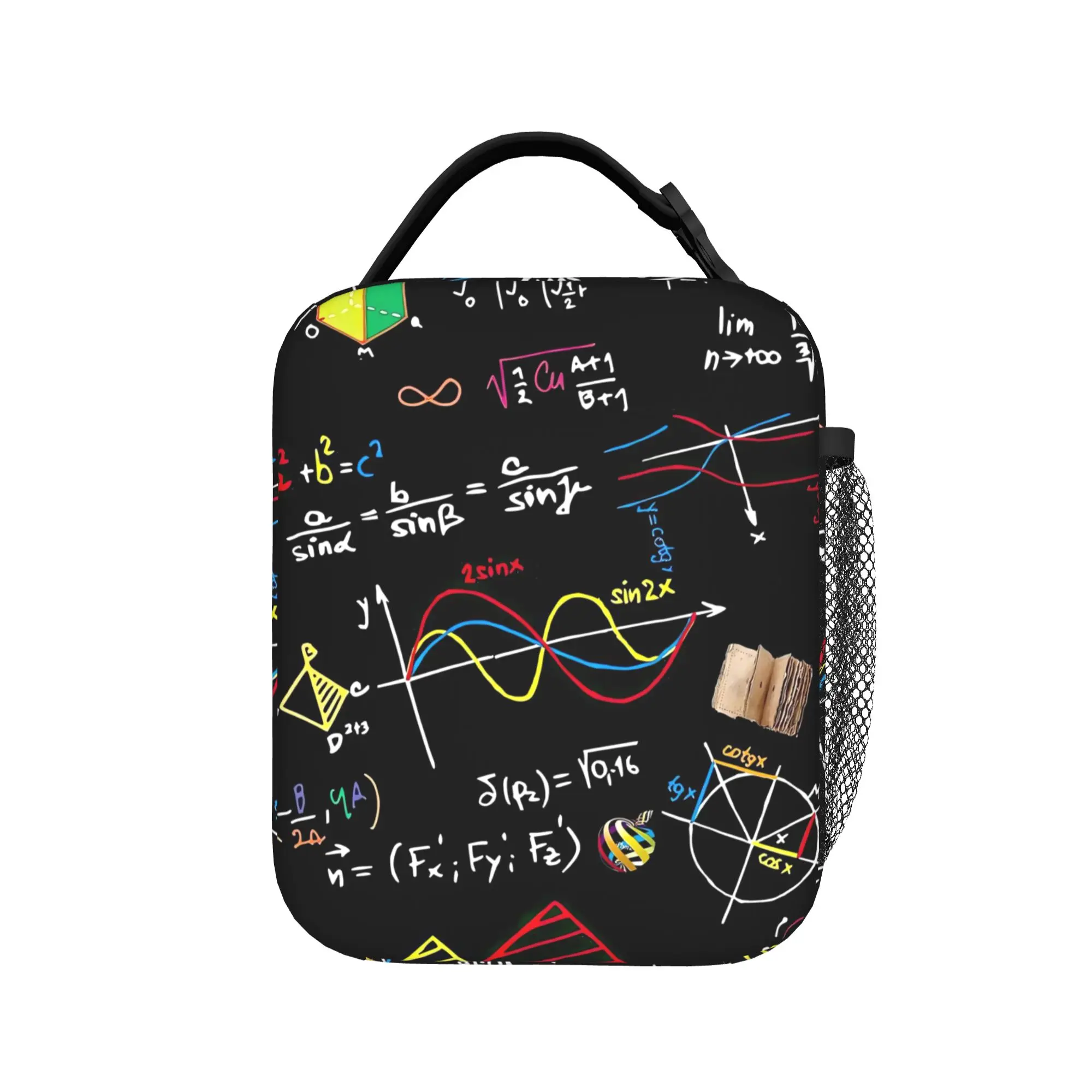 Math Rubik Rubix Rubics Player Cube Math Lunch Bag  Convenient Lunch Box Women School Cooler Bag Funny Oxford Tote Food Bags