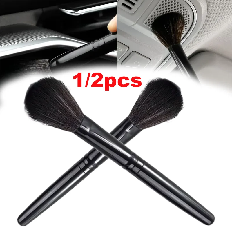 

1/2pcs Car Air Outlet Duster Detailing Brush High Quality Universal Portable Soft Bristles Brushes Auto Clean Tool Accessories