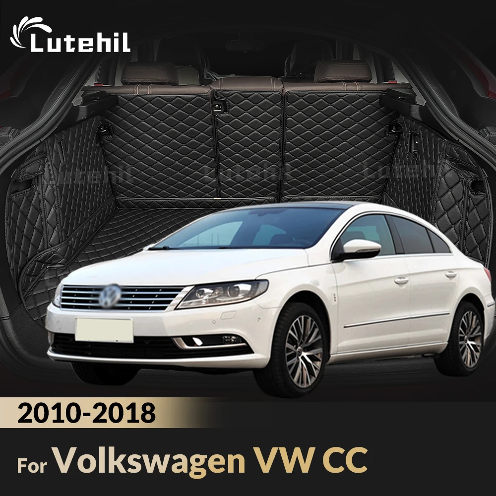 

For Volkswagen VW CC 2010-2018 17 16 15 Auto Full Coverage Trunk Mat Lutehil Car Boot Cover Pad Cargo Liner Interior Accessories