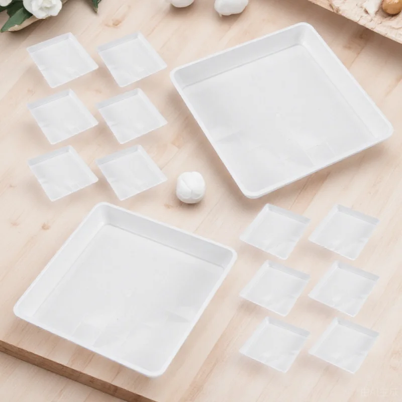 

20Pcs Plastic Flower Pot Saucer Square Thick Plant Tray for Indoor Outdoor Bonsai Potted Plants Drip Water Catcher Tray