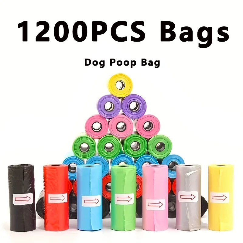 1200pcs Dog Poop Bags Pet Poop Bags Disposable Dog Waste Bags Bulk Poop Bags Leak-Proof Dog Waste Bags For Pet Supplies