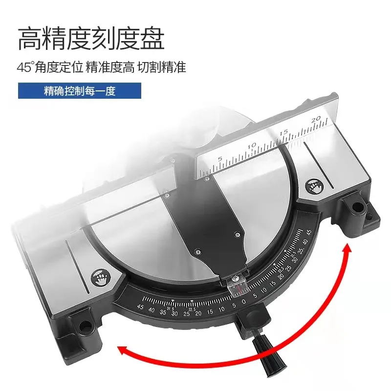 Miter Saw 45 Degree Wood Aluminum Alloy Cutting Machine 10 Inch Multifunctional High Precision For
