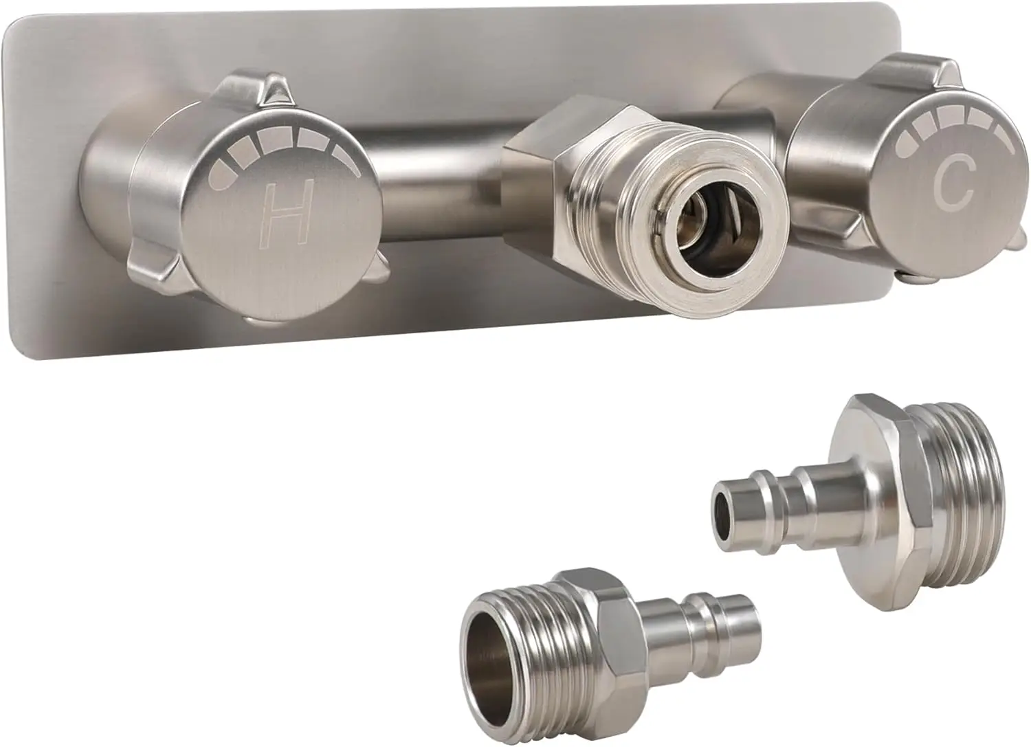 

All Metal RV Exterior Quick Connect Faucet,4"RV Shower Faucet Replacement,RV Outside Shower Valve Kit,Camper Shower Faucet Valve