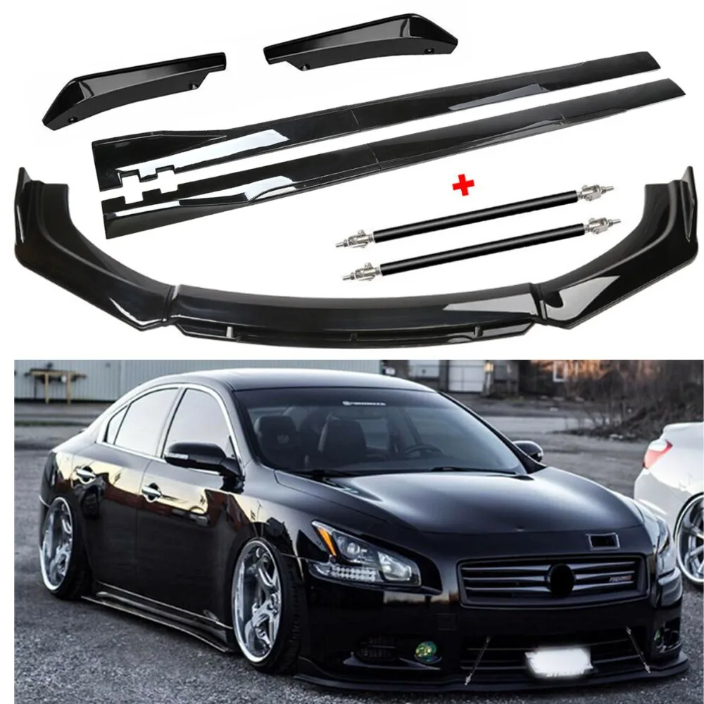 

Front Bumper Lip Spoiler Splitter For 2009-2015 Nissan Maxima Side Skirt Body Kits United States