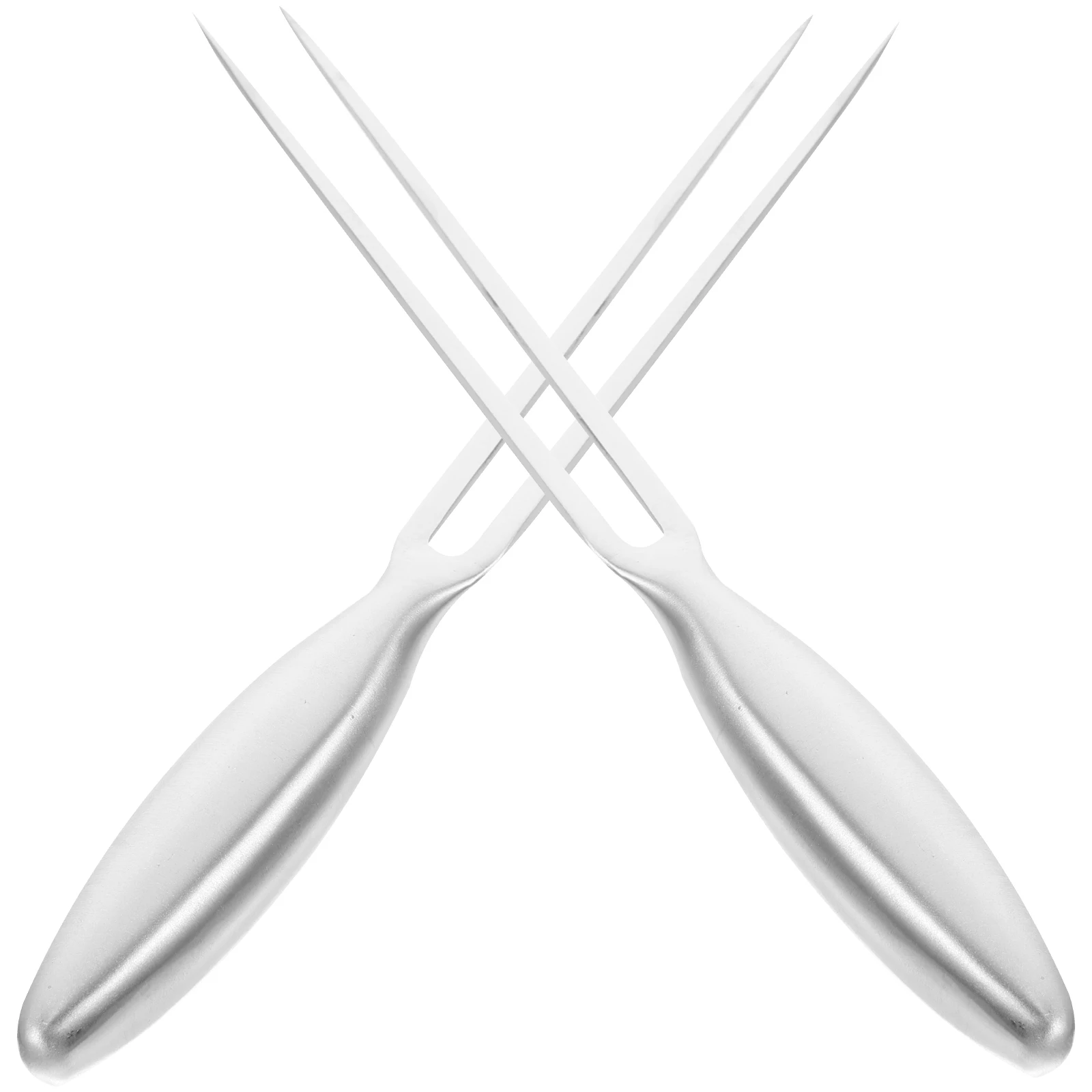 

2pc Stainless Steel Meat Carving Forks For Bbq Chicken Long Serving Forks Kitchen Cooking Camping Utensils Lightweight Food