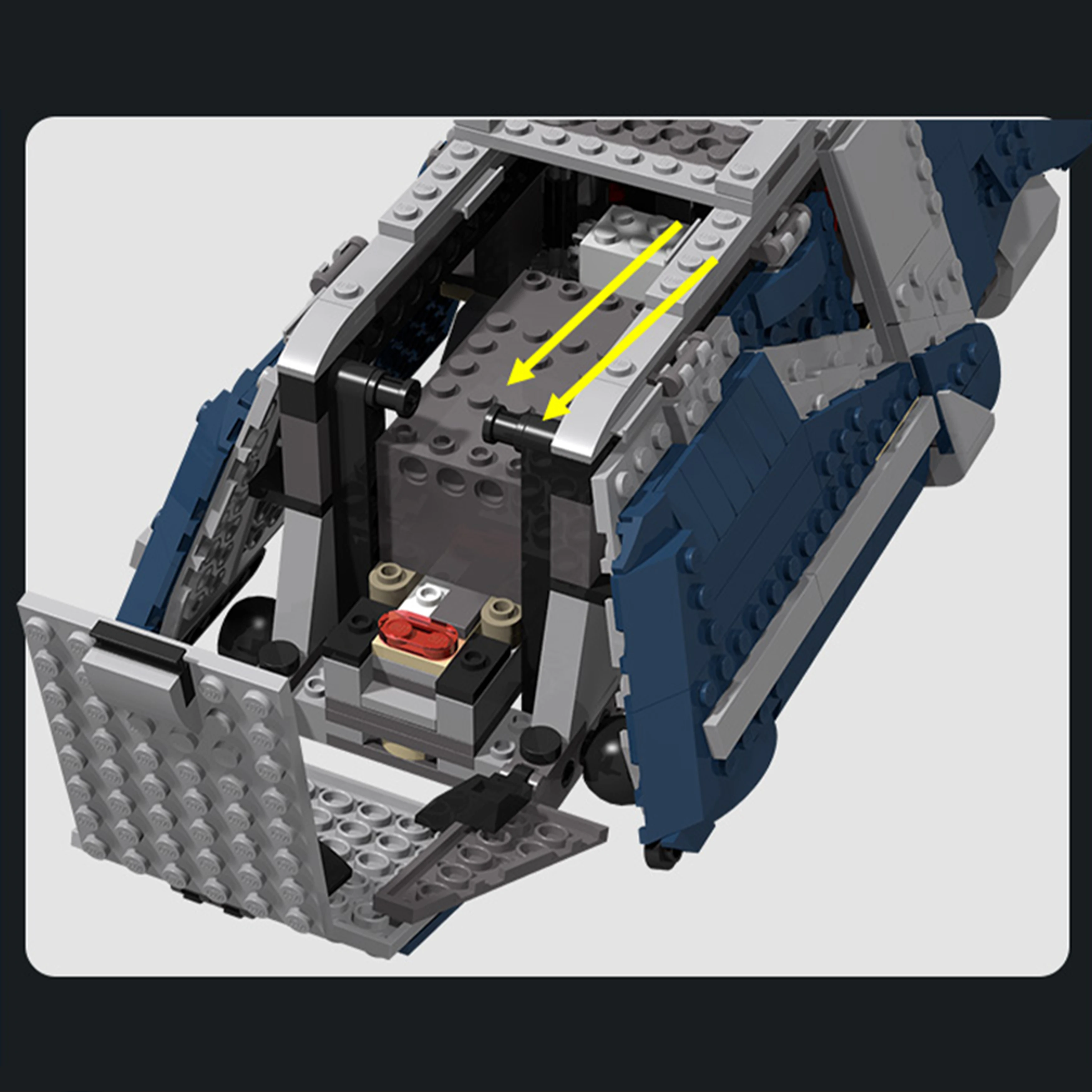 مجموعة وظائف الطاقة الآلية DIY المتوافقة مع نموذج مكعبات بناء خزان النقل 75435 وحدة إبداعية مصنوعة يدويًا عالية الجودة