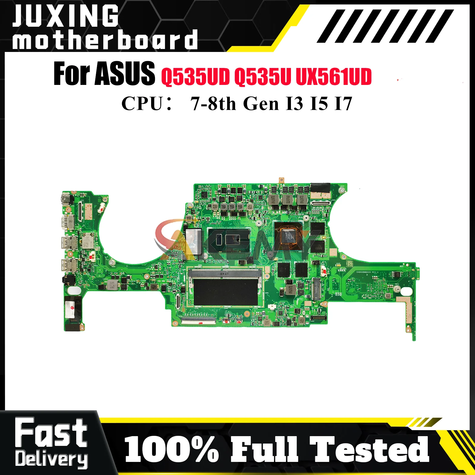 

UX561UD Материнская плата для ноутбука ASUS ZenBook Q535U UX561UD UX561U Q535UD UX561UA Материнская плата с процессором I3 I5 I7 100% tests OK stk