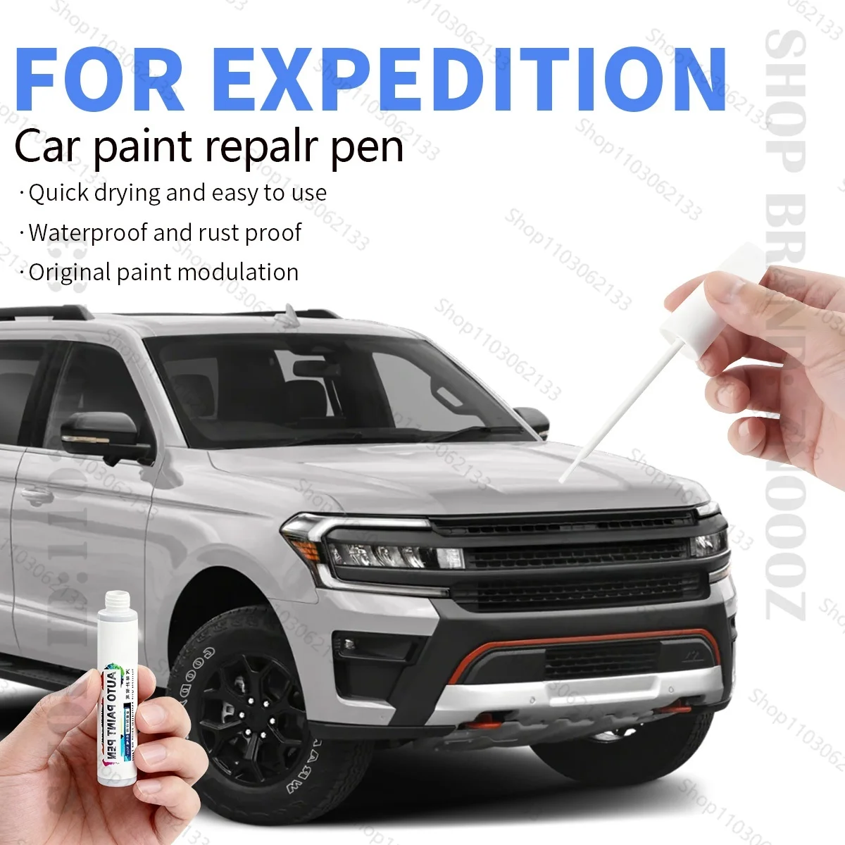 

Ручка для ремонта автомобильной краски, аксессуары для ремонта царапин, черный UM, серебристый JS, белый, AZ Blue C8 для Ford Expedition 1996-2025 гг.