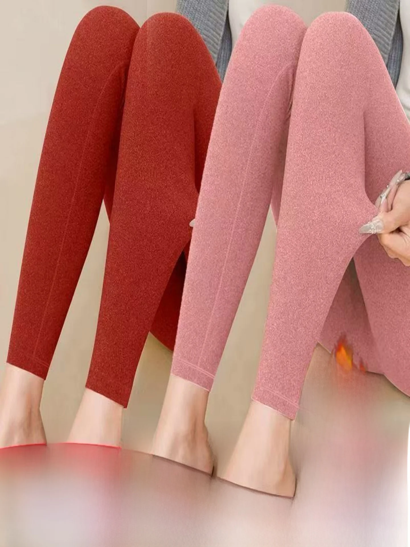 Thickened Warm Pants Women's Autumn Winter Fashion Slimming Cotton Underwear Trousers Versatile Base Layer Pants for Casual Wear