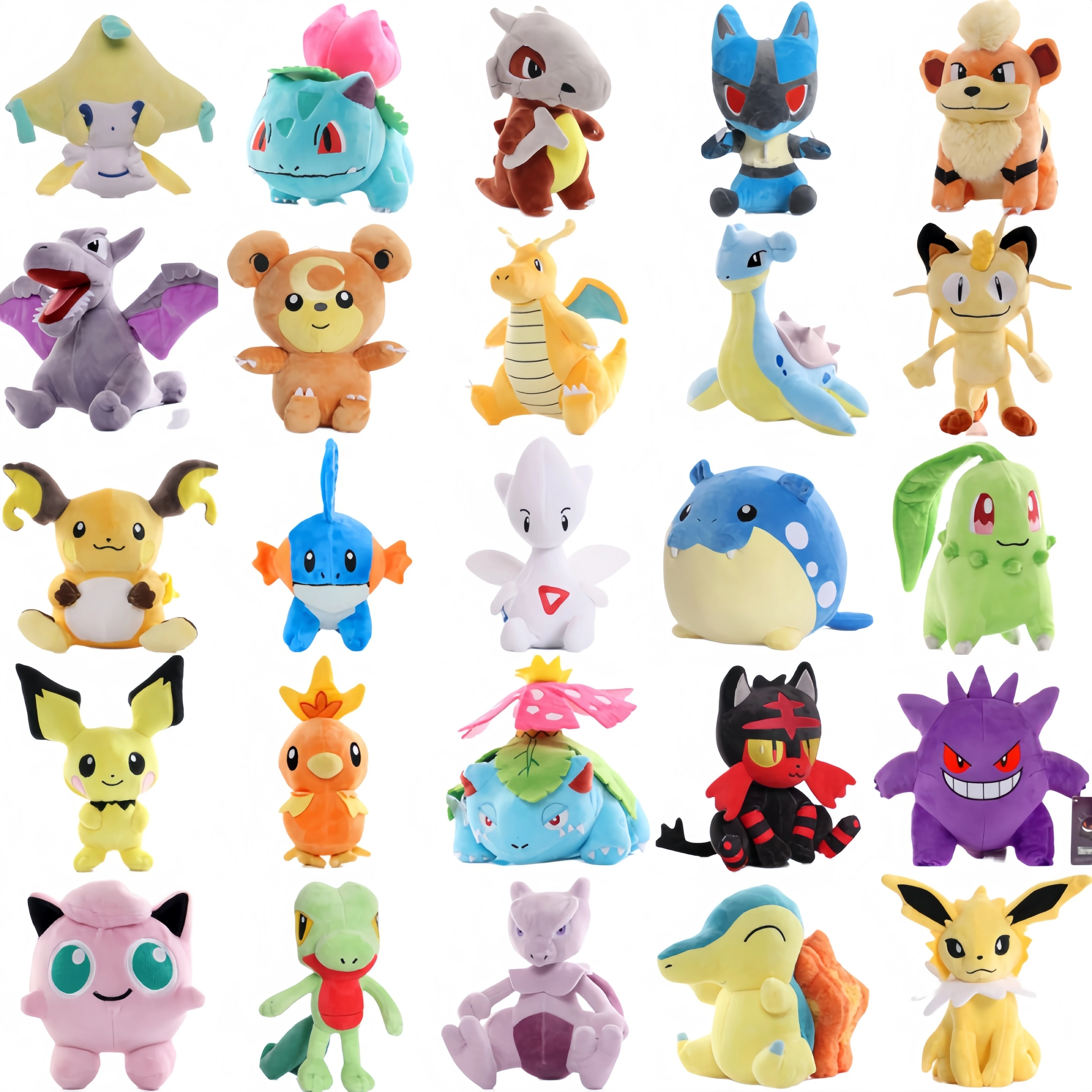 Aerodactyl Plush Toy Psyduck Jirachi Growlithe Meowth Espurr Cubone Squirtle Bulbasaur Charmander Stuffed Peluche Doll Gift