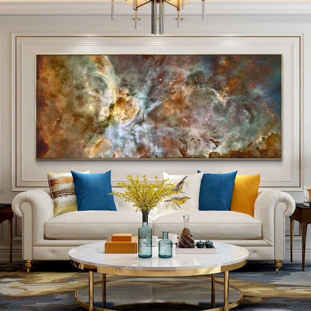 

Hubble Telescope Carina Nebula Space Canvas Print Poster Wall Art Celestial Stars Photo for Gift Living Room Home Decor Cuadros