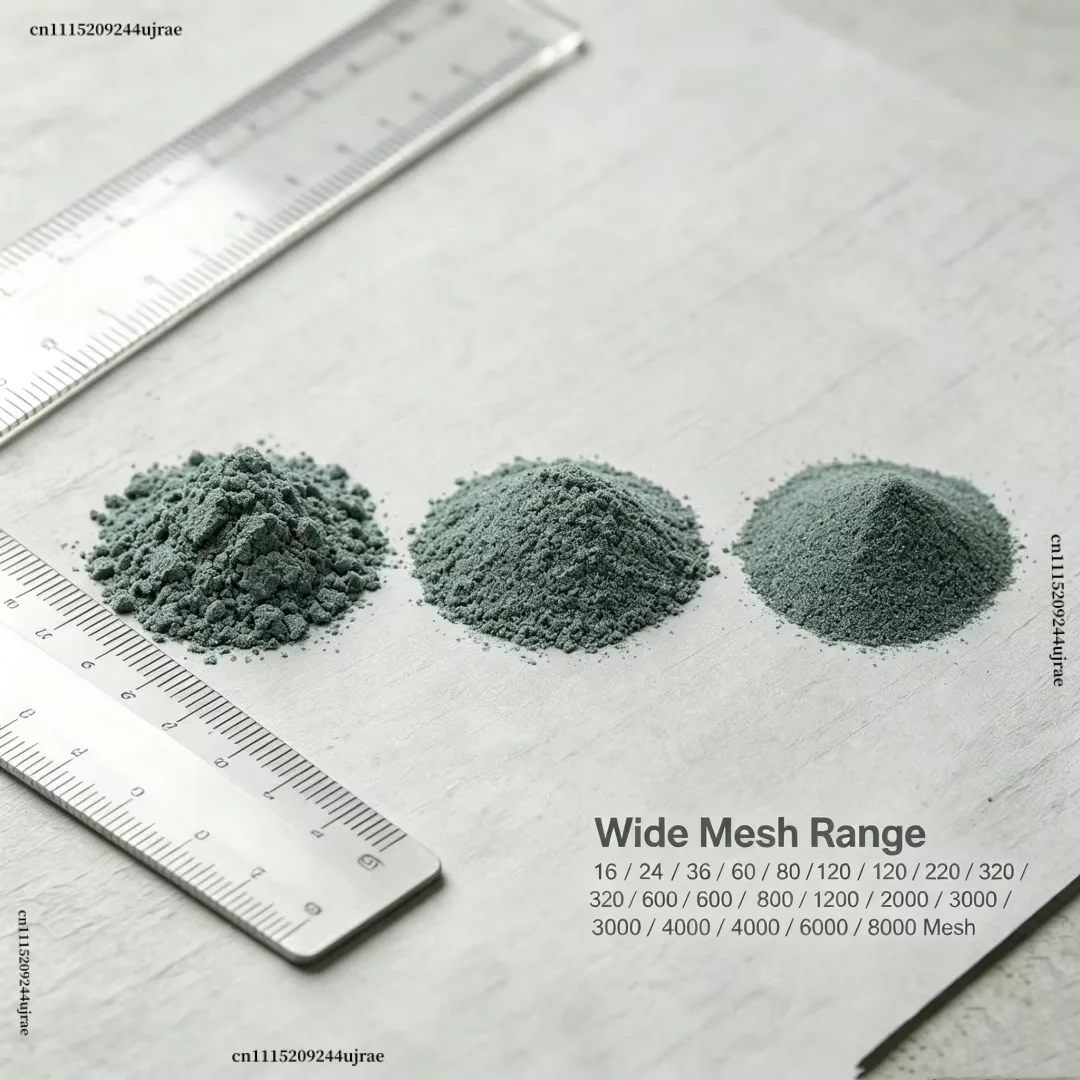 Green Silicon Carbide Grit 16~8000 Mesh SiC Powder for Sandblasting Polishing Abrasive Tools Refractory Material