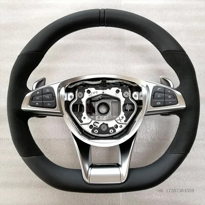 

Carbon Fiber Forged LED Leather Steering Wheel Fit For Mercedes AMG W212 W213 W176 A45 C43 S63 W205 C63 E63 W222 GLE450