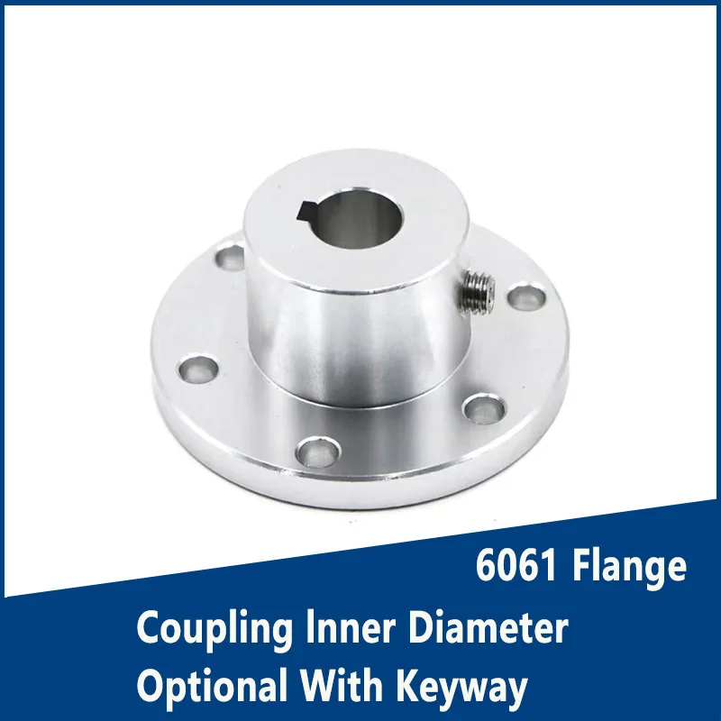 High Quality  Flange Coupling Inner Diameter Optional With Keyway High Strength Aluminum Alloy Omnidirectional Wheel Flange