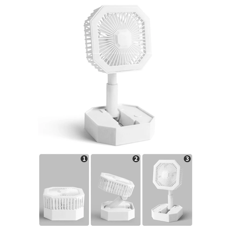 500mAh Portátil Pessoal Ventilador De Refrigeração Desktop Fãs De Mesa com Lâmpada Noturna Dropshipping